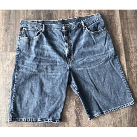 569 Levi's Sz 44 VTG Y2K Hip Hop Jean Shorts Mens Loose Fit Skater Shorts - Picture 1 of 7